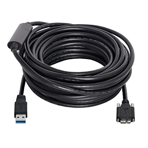 Cablecc USB 3_0 A Type Cable Male to Micro USB 3_0 B Male with Mount Panel Screws for Hard Disk Mobile Phone 3M