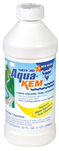 Aqua-Kem Powder Fresh RV holding tank treatment - deodorant  waste digester  detergent 32 oz - Thetford 36568