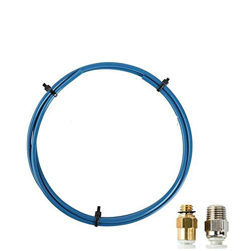 Capricorn PTFE Bowden Tubing XS Series 1M and Tube Cutter for 3D Printer 1_75mm Filament with PC4-M6 and PC4-M10 Pneumatic Fitting