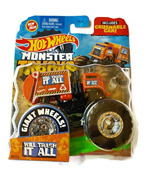 Hot Wheels Monster Trucks Will Trash It All with Crushable Car Hot Wheels Monster Trucks Will Trash It All with Crushable Car