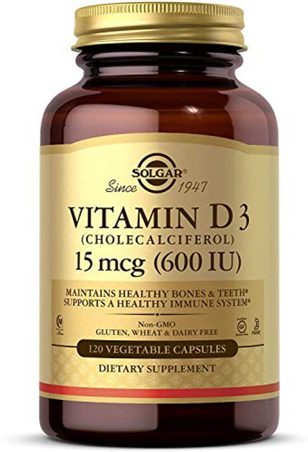Vitamin D3 Cholecalciferol 15 mcg 600 IU Vegetable Capsules - 120 Count Vitamin D3 Cholecalciferol 15 mcg 600 IU Vegetable Capsules - 120 Count