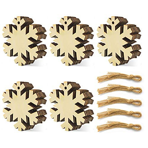 50 Pack Wooden Crafts to Paint Christmas Tree Hanging Ornaments Unfinished Wood Cutouts Christmas Decoration DIY Crafts Snowflake Cutouts 50 Pack Wooden Crafts to Paint Christmas Tree Hanging Ornaments Unfinished Wood Cutouts Christmas Decoration DIY Crafts Snowflake Cutouts