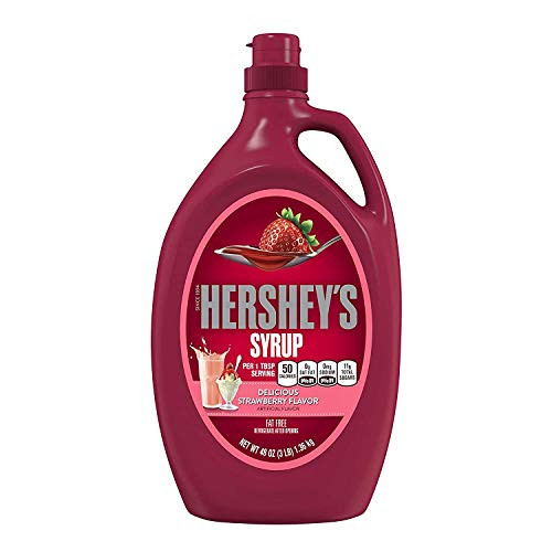 HERSHEYS Syrup Strawberry Dessert Topping Beverage Syrup 48 Ounce Bottle HERSHEYS Syrup Strawberry Dessert Topping Beverage Syrup 48 Ounce Bottle