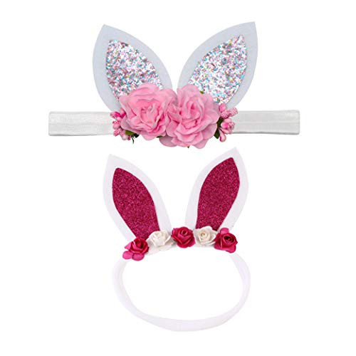 Baby Easter Flower Headband Bunny Glitter Rabbit Ears Kids Girls Easter Gift JHE13 2 Pcs-Set D Baby Easter Flower Headband Bunny Glitter Rabbit Ears Kids Girls Easter Gift JHE13 2 Pcs-Set D