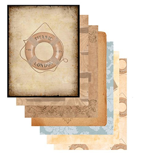 Titanic Antique Paper - Old Fashioned Aged Classic Vintage Double Sided (Titanic)