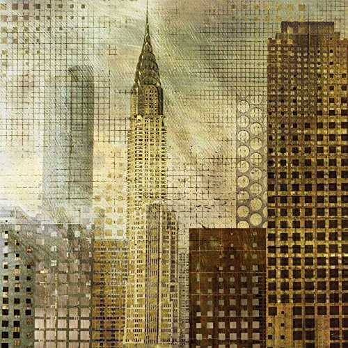 Posterazzi Collection Chrysler Building Poster Print by Katrina Craven 12 x 12