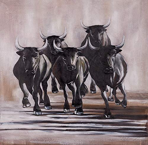 Posterazzi Collection Group of Running Bulls Poster Print by Atelier B Art Studio 12 x 12