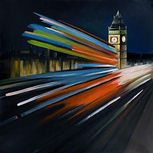Posterazzi Collection London Bus with Long Exposure Poster Print by Atelier B Art Studio 12 x 12