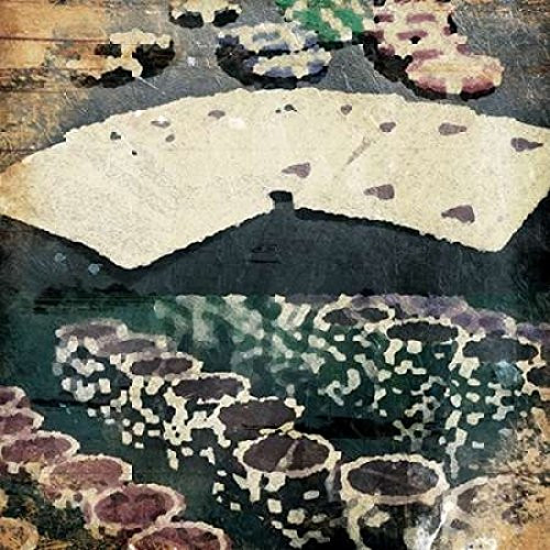 Poker Play Four Poster Print by Jace Grey 12 x 12