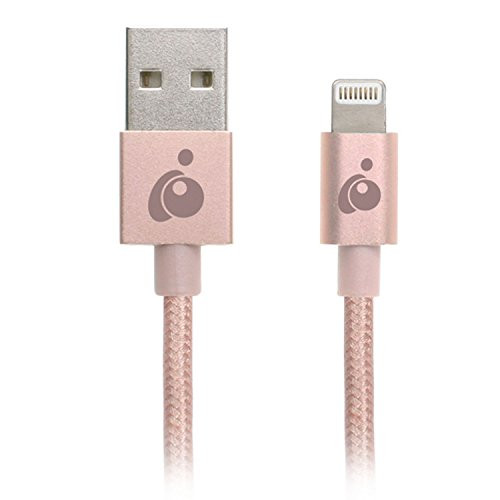 IOGEAR Charge   Sync Flip Pro - Reversible USB to Lightning Cable 3_3 Feet Rose Gold GAUL01-RG