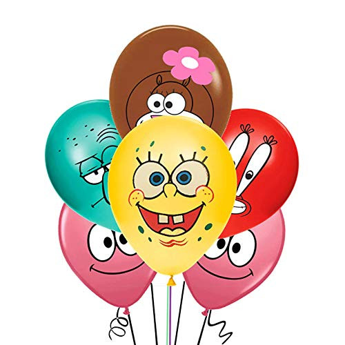 Merchant Medley Spongebob-Inspired 25ct Balloons - Large 12 Birthday Party Balloons - High Quality Images Includes 5 Styles