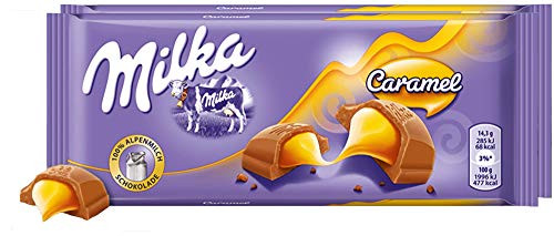 Milka Caramel Chocolate Bar Candy Original German Chocolate 100g3_52oz Pack of 2 Milka Caramel Chocolate Bar Candy Original German Chocolate 100g3_52oz Pack of 2