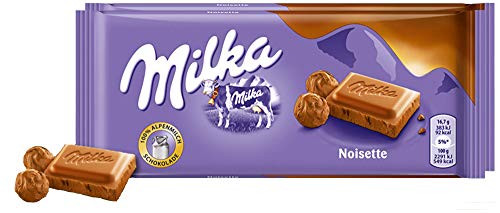 Milka Noisette Chocolate Bar Candy Original German Chocolate 100g3_52oz Pack of 2 Milka Noisette Chocolate Bar Candy Original German Chocolate 100g3_52oz Pack of 2