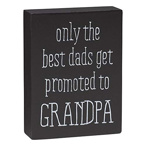 Collins Promoted to Grandpa Wood Block Sign
