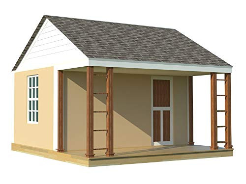 1 Room Cabin Building Plans Guest House DIY Garden Micro Cottage Tourist