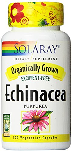 Solaray Organic Echinacea Purpurea Supplement 415 mg  100 Count