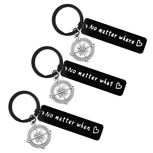 Best Friend Jewelry Keychain Long Distance Friendship Gifts for Sister Friends Friendship Jewelry Gift Best Friend Keyring No Matter What Where Key Chain Graduation Christmas Birthday Gift