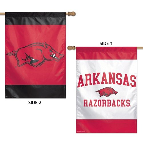 Wincraft NCAA University of Arkansas 36700013 2 Sided Vertical Flag, 28" x 40"
