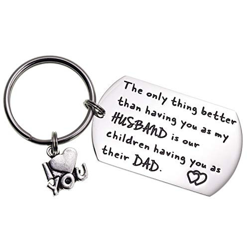 Melix Home Gift for Husband - HusbandFather Keychain The only Thing Better Than Having You as My Husband is My Children Having You as Their DAD The only Thing Better Than Having You as My Husband