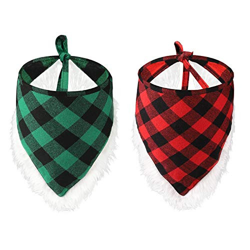 Malier 2 Pack Dog Bandana Christmas Classic Plaid Pet Bandana Scarf Triangle Bibs Kerchief Set Pet Costume Accessories Decoration for Small Medium Large Dogs Cats Pets Malier 2 Pack Dog Bandana Christmas Classic Plaid Pet Bandana Scarf Triangle Bibs Kerchief Set Pet Costume Accessories Decoration for Small Medium Large Dogs Cats Pets