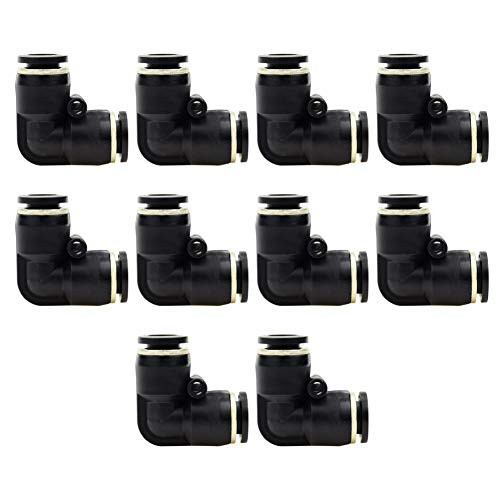 Beduan Push to Connect Fitting Elbow 516 Tube OD x 516 Tube OD Pneumatic 90 Degree Elbow Adapter Push Lock Fitting  Pack of 10 ?
