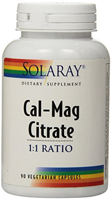 Solaray Cal-Mag Citrate 11 Veg Cap Btl-Plastic 90ct Solaray Cal-Mag Citrate 11 Veg Cap Btl-Plastic 90ct