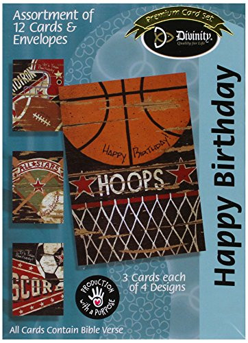 Divinity Boutique Greeting Card Assortment: Birthday- Sports (18010N)