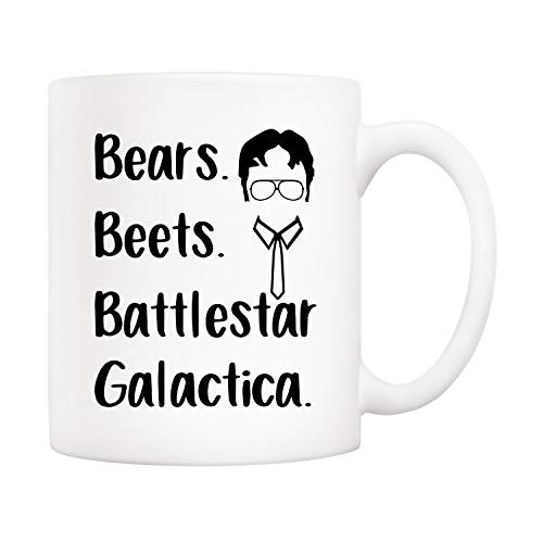 5Aup The Office TV Show Funny Coffee Mug for Dwight Schrute Fans Bears Beets Battlestar Galactica Office Cup 11 Oz 5Aup The Office TV Show Funny Coffee Mug for Dwight Schrute Fans Bears Beets Battlestar Galactica Office Cup 11 Oz