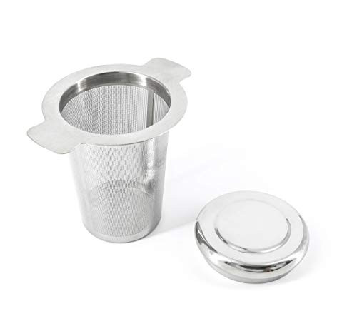 Extra Fine 304 Stainless Steel Tea Infuser Mesh Strainer with Large Capacity Perfect Size Double Handles for Hanging on Teapots Mugs Cups to steep Loose Leaf Tea and Coffee Extra Fine 304 Stainless Steel Tea Infuser Mesh Strainer with Large Capacity Perfect Size Double Handles for Hanging on Teapots Mugs Cups to steep Loose Leaf Tea and Coffee