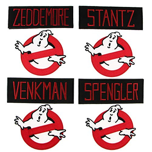 ?????? 8 Patches - Ghost Busters Ghostbusters Name Tags   No Ghost Sign Logo Applique Patches