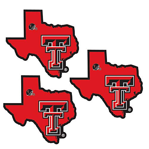 NCAA Siskiyou Sports Fan Shop Texas Tech Red Raiders Home State Decal 3 pack Team Color