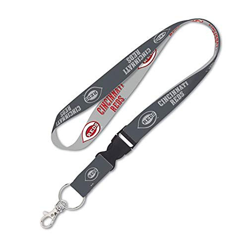 WinCraft Cincinnati Reds Lanyard with Detachable Buckle 1 Charcoal