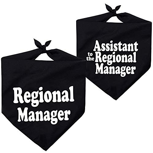 vizuzi Regional Manager and ssistant to The Regional Manager Humor Funny Dog Bandana Gift for Dog Lover Boy Dog Gifts vizuzi Regional Manager and ssistant to The Regional Manager Humor Funny Dog Bandana Gift for Dog Lover Boy Dog Gifts