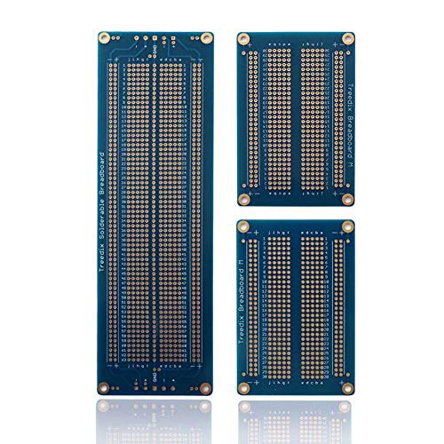 Treedix 3 pcs Universal Board Solderable BreadBoard PCB Prototype Shield Board Double Sided Tinned Gold Plated Holes for Arduino Kit Raspberry Pi Shield Prototyping and Testing Mode 3