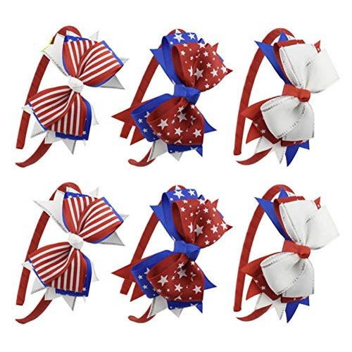 CheeseandU 6Pack American Flag Bowknot Headband for Babys Girls 4th of July Baby Bow Headband USA Independence Day Red Blue White Star Stripe Flag Headwear Accessory for Kids Girls CheeseandU 6Pack American Flag Bowknot Headband for Babys Girls 4th of July Baby Bow Headband USA Independence Day Red Blue White Star Stripe Flag Headwear Accessory for Kids Girls
