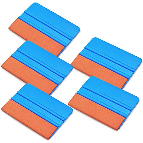 Vehicle Suede Vinyl Felt Edge Squeegee Film Scraper Decal Applicator Tool Wallpaper Tool Window Tint Tool for Auto Vinyl Wrap Window Tinting Wallpaper Installing-4 Inch