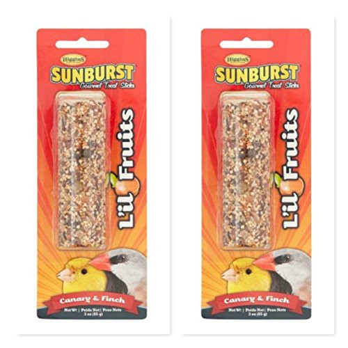 Higgins 2 Pack Sunburst Gourmet Treat Sticks Lil Fruits Bird Treats for Canaries and Finches Fast Delivery by Just Jaks Pet Market
