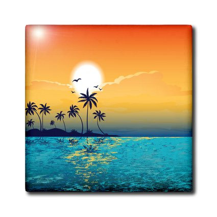 3dRose ct_174425_2 Image of Beach and Shells with Relax-Ceramic Tile, 6-Inch