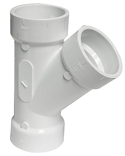 Canplas 192301L PVC DWV Y Long HXHXH, 1-1/2-Inch, White