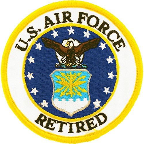 U_S_ Air Force Retired Logo Patch Blue   White 3