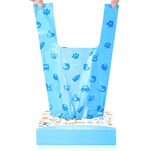 MAKITESY Dog Poop Bag with Easy Tie Handle Biodegradable Pet Dog Waste Cat Litter Bags Eco-Friendly Unscented Thick Leak Proof Poop Bag for Dogs Cats 100 Bags