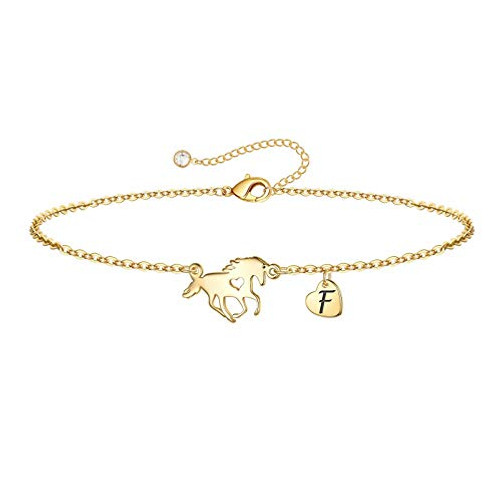 MONOOC Horse Gifts for Girls Bracelets 14K Gold Filled Horse Bracelets Jewelry for Women Dainty Horse Bracelets Kids Horse Themed Gifts for Women Horse Charm F Initial Letter Bracelets MONOOC Horse Gifts for Girls Bracelets 14K Gold Filled Horse Bracelets Jewelry for Women Dainty Horse Bracelets Kids Horse Themed Gifts for Women Horse Charm F Initial Letter Bracelets