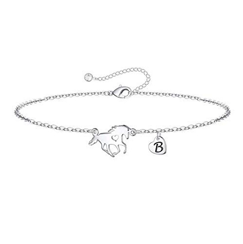 MONOOC Horse Gifts for Girls Bracelets 14K Silver Filled Horse Bracelets Jewelry for Women Dainty Horse Bracelets Kids Horse Themed Gifts for Women Horse Charm B Initial Letter Bracelets MONOOC Horse Gifts for Girls Bracelets 14K Silver Filled Horse Bracelets Jewelry for Women Dainty Horse Bracelets Kids Horse Themed Gifts for Women Horse Charm B Initial Letter Bracelets