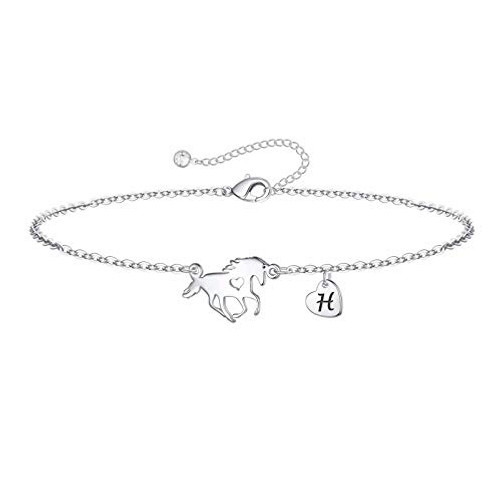 MONOOC Dainty Silver Bracelets for Women Horse Gifts for Girls Bracelet 14K Silver Filled Horse Bracelets Jewelry Gift Horse Stuff for Girls Horse Lovers H Horse Initial Letter Bracelets for Women MONOOC Dainty Silver Bracelets for Women Horse Gifts for Girls Bracelet 14K Silver Filled Horse Bracelets Jewelry Gift Horse Stuff for Girls Horse Lovers H Horse Initial Letter Bracelets for Women