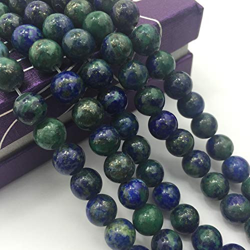 JM Design 2_0mm Large Hole Chrysocolla Smooth Round Size 8mm 15_5 per Strand Gemstone Loose Beads for Jewelry Making JM Design 2_0mm Large Hole Chrysocolla Smooth Round Size 8mm 15_5 per Strand Gemstone Loose Beads for Jewelry Making