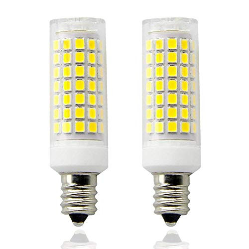 E12 LED, Dimmable Candelabra Base E12 Bulbs, All-New(90PCS), 8W E12 Led Blub 75W Equvilent,850LM, 360 Degree Beam Angle T3/T4 Candelabra Base Corn Bulb, AC110-130V, 2-Pack  ?Daylight White?