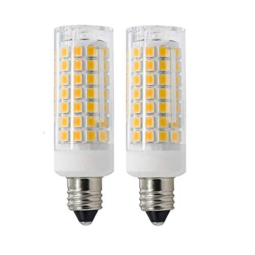 E11 Led Bulbs, 7W (70W Ceiling Fan Halogen Bulb Equivalent), 850Lm, JD E11 Mini Candelabra Base, T3 T4 Led Bulbs for Chandeliers, Home Lighting, Warm White 3000K, Dimmable, Pack of 2