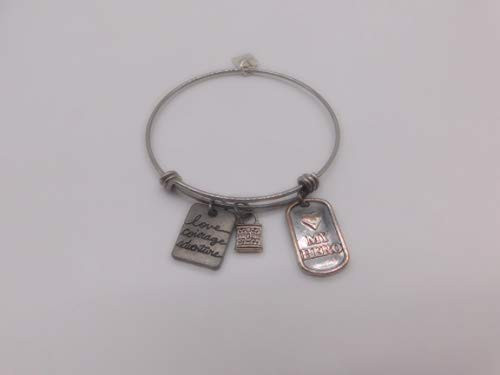 Stainless Steel Love Courage Adventure Charm Bracelet