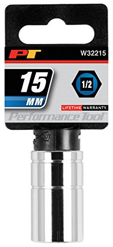 Performance Tool W32215 1/2" Dr 15mm 6pt Socket