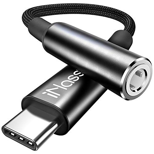 USB C to 3_5mm Headphone Adapter Type USB-C to 3_5mm Aux Audio Dongle Cable Headphone Jack Adapter Compatible with Samsung Galaxy Note 20 10 S20 Ultra Z Flip S20 S10 S9 Plus Pixel 4 3 2 XL -Black